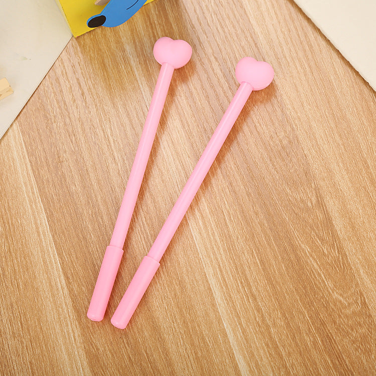 Wholesale Girly Heart Pink Series Plastic Gel Pen